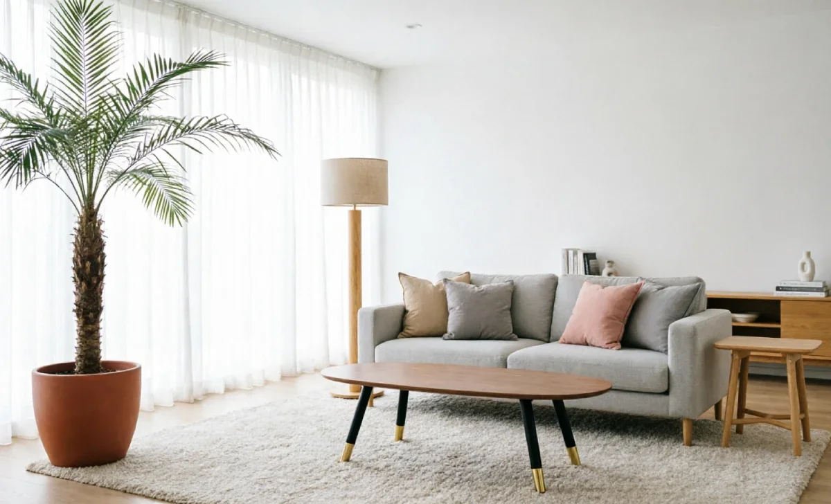 Soft carpet flooring in a cozy living room showing texture and color options